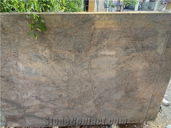 Juparana Gold Granite, New Raw Silk Granite Quarry