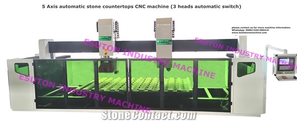 5 Axis Automatic Stone Countertops CNC Bridge Cutting Machine