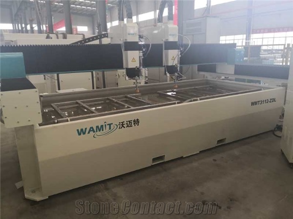 3100*1200mm Waterjet customized for customers with two cutting heads