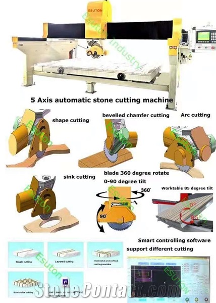 5 axis stone CNC bridge cutting machine under promotion now
