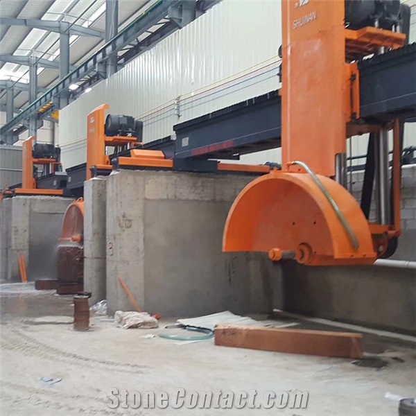 QQJ Granite Multi blade 4 pillars hydraulic cylinder block cutting machine