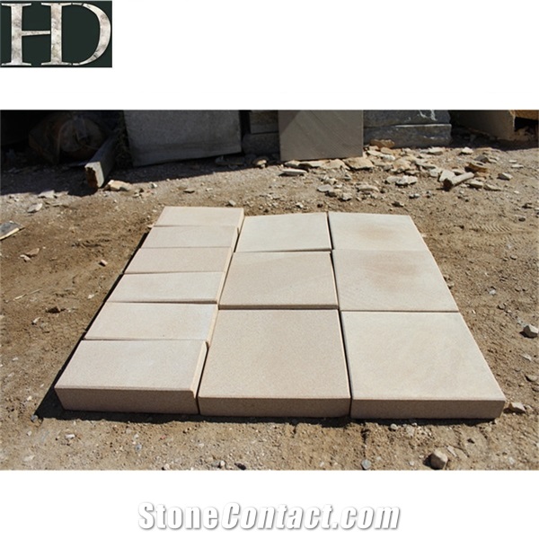 Natural Yellow Wooden Sandstone Tiles & Slabs for Wall Clad