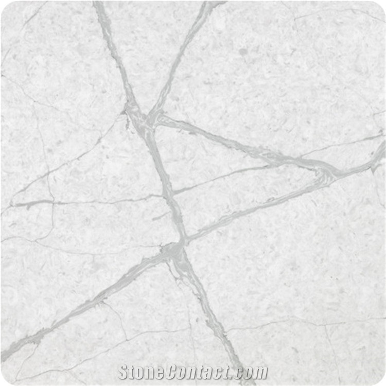 Artificial Quartz Slab Stone Calacatta Wall Decor Pattern
