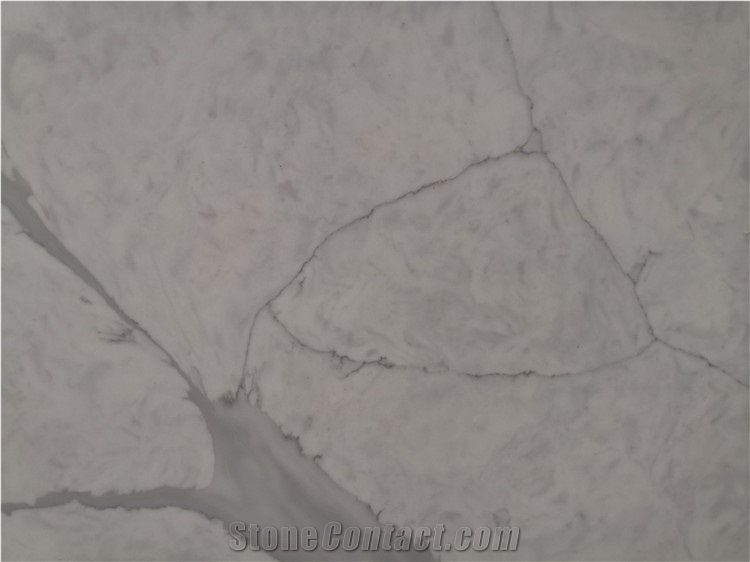 Artificial Quartz Slab Stone Calacatta Wall Decor Pattern