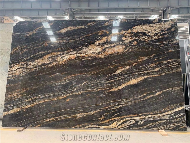 Black Taurus granite slabs