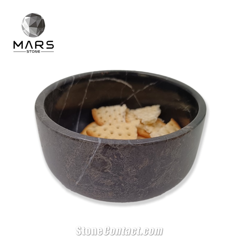 Hot Sale Marble Serving Bowl High Class Black Bowl Tableware