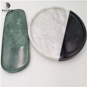 Natural Green Marble Fruit Tray Plate For Luxury Design