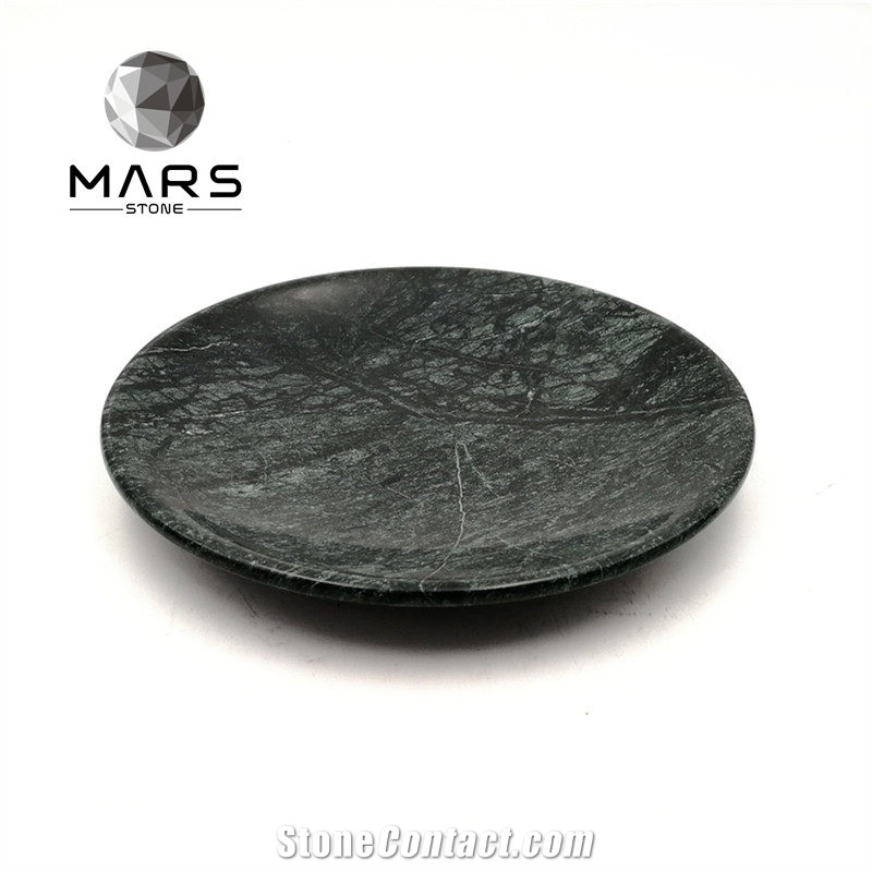 White Round Marble Stone Trays Decor,China Decorative Marble
