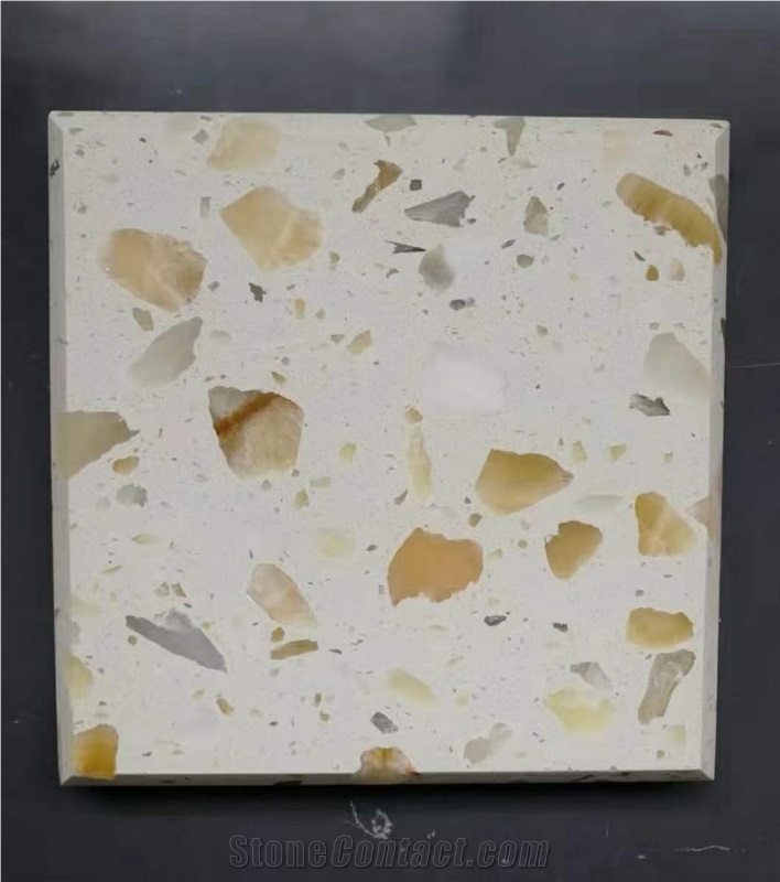 Terrazzo slabs & tiles for floor wall, black, beige price
