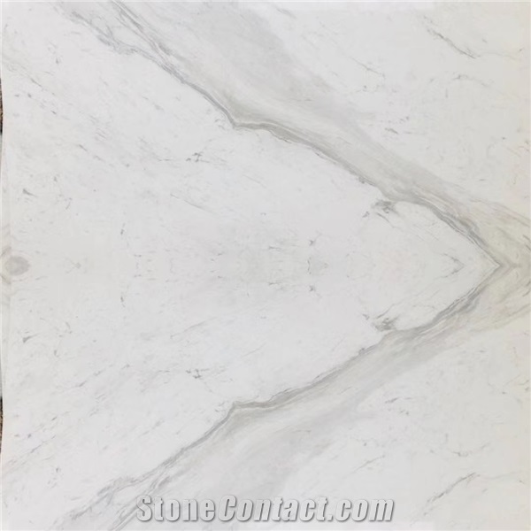 Jazz white marble book match stone