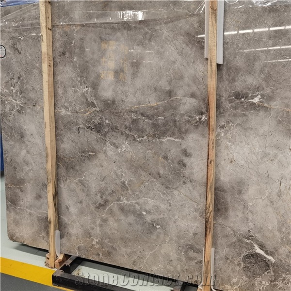 Natural Grey Marble Flooring And Backfround Wall Decoration