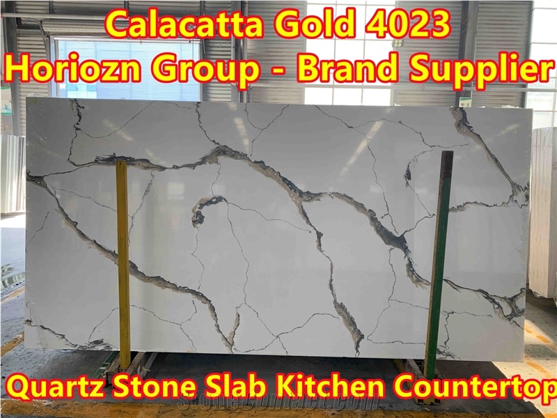 Quartz Calacatta Big Slab for Kichen Countertop