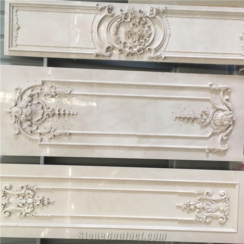3D marble wall decor panel CNC stone wall mirro frame decor