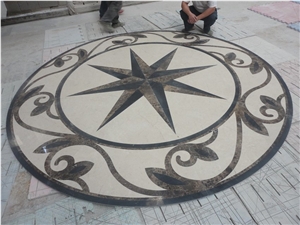 dark emperador waterjet floor medallion marquina carpet