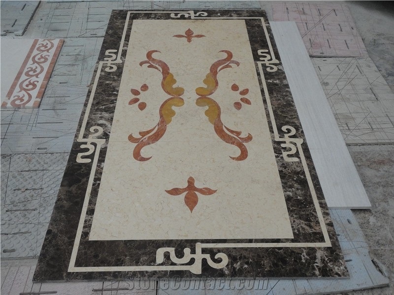 dark emperador waterjet floor medallion marquina carpet 