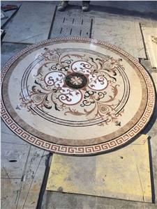 marble floor waterjet medallion rosso verona carpet rosette