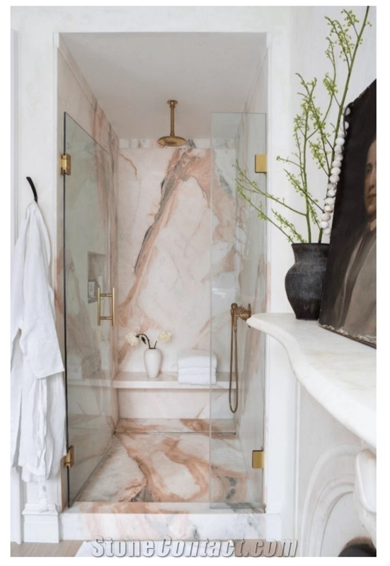 Marble bathroom-shower design