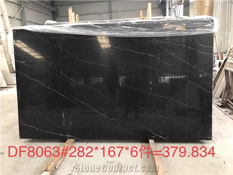 Nero Marquina Marble Slabs & Tiles Guangxi New Arrived