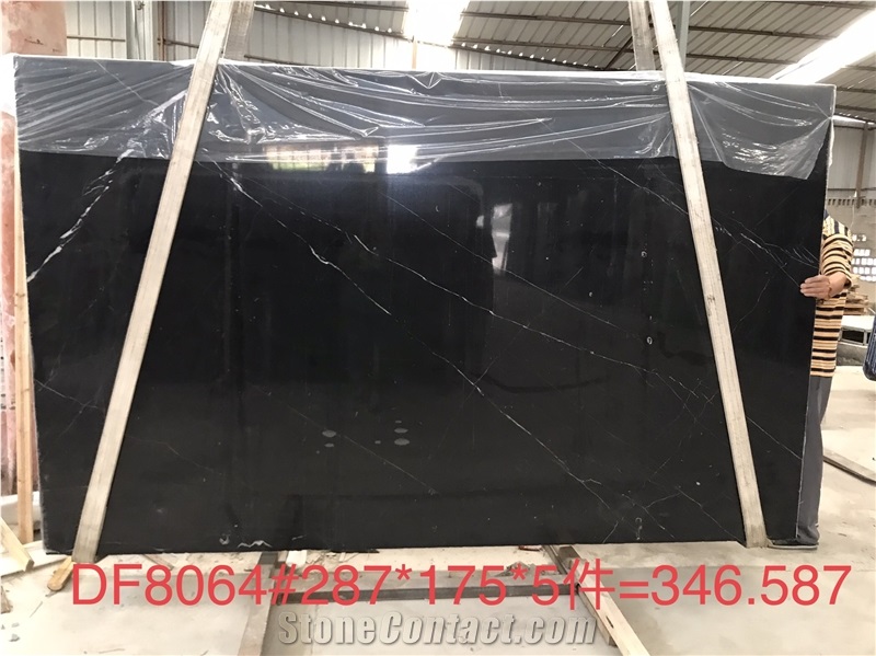 New arrived Nero Marquina Marble Slabs & Tiles Guangxi China