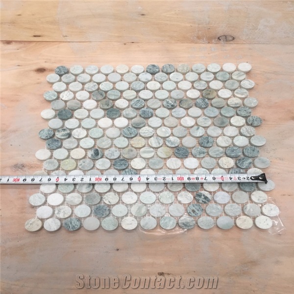China Ming green marble mosaic tile for bathroom wall tile