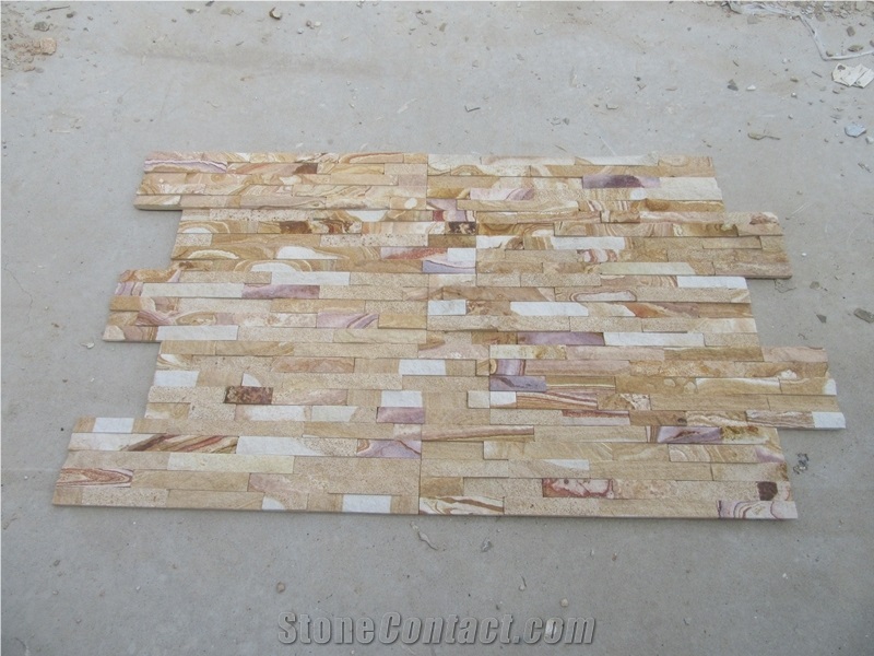 Teakwood Sandstone Wall Cladding Panels