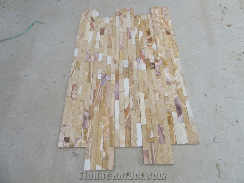 Teakwood Sandstone Wall Cladding Panels