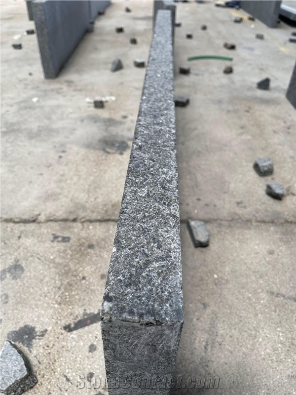 Thermal Top and Side Black Granite Stone Deck Stair