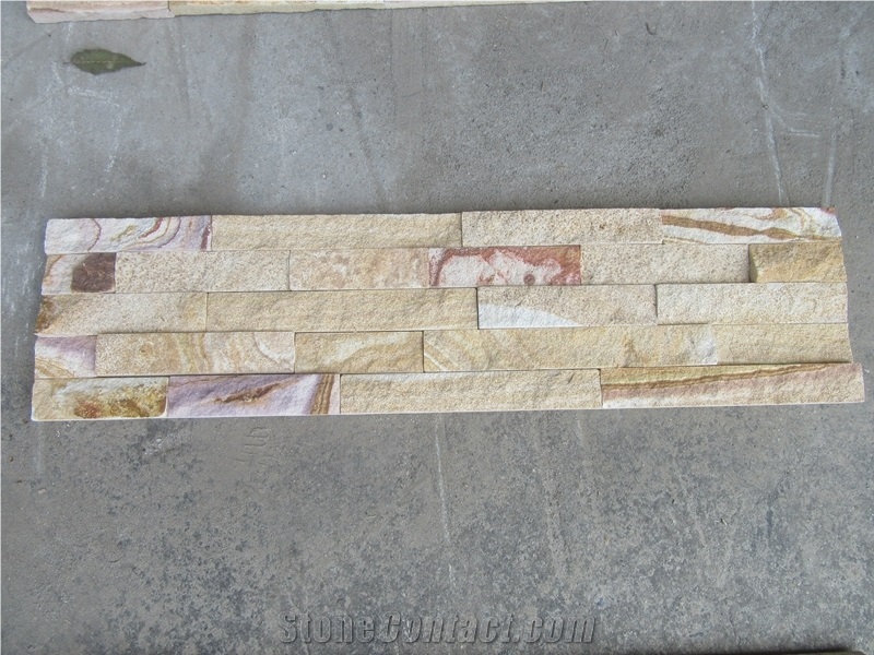 Yellow Sandstone Cultured Stone Wall Cladding Panel