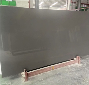Artificial Engineered Pure Grey marble Quartz Slab Tile