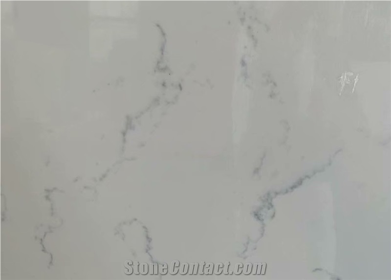 Carrara White Engineered Artificial Stone Quartz Slab Tile