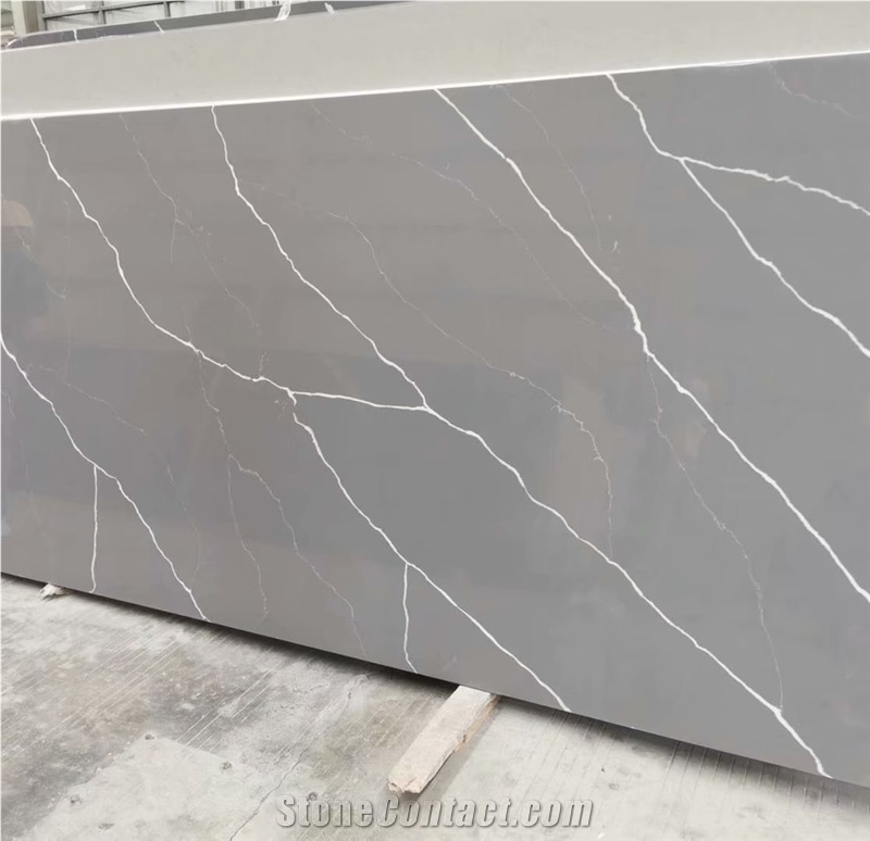 Engineered Artificial Calacatta Silvero marble Quartz Slab