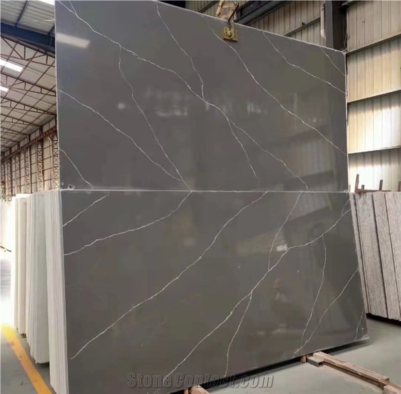 Engineered Artificial Calacatta Silvero marble Quartz Slab