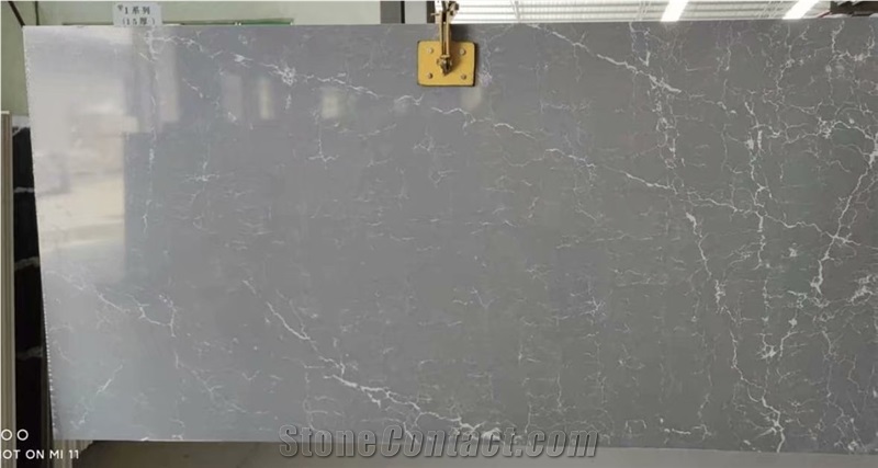 Engineered Artificial Thunder Grey marble Quartz Slabs Tiles