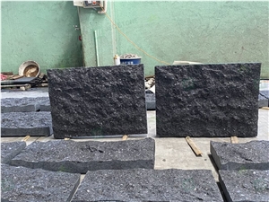 Angola Black Granite Natural Split Surface Prefab Wall Tiles