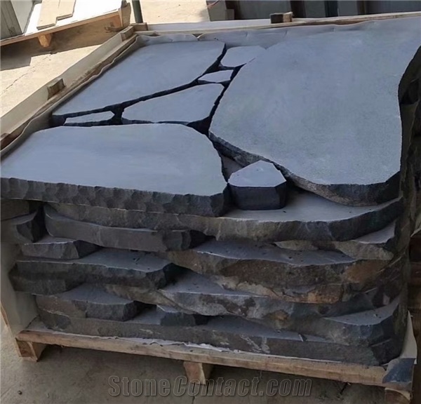 China black Bluestone with Veins Basalt Round Paver Tiles