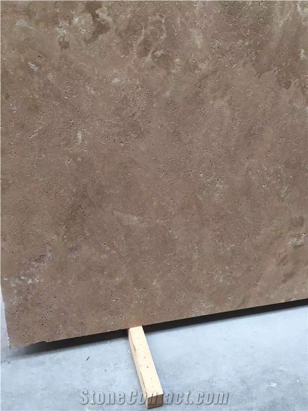  Coffee Brown Travertine Construction Project Wall Cladding