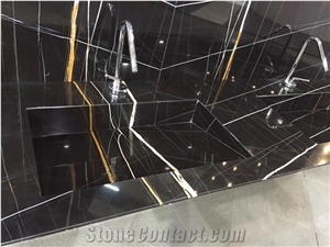 Black Laurent Marble for Table & Interior Design