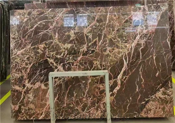 Royal Gold Flower Marble slab for bathroom floor/wall tiles 