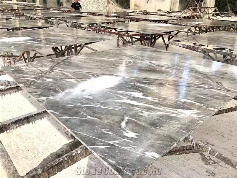 Chinese Gucci Grey Marble Polished Custom Countertops