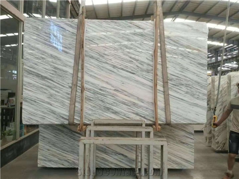Italy Carrara Armani Marble White Polished Floor Tiles