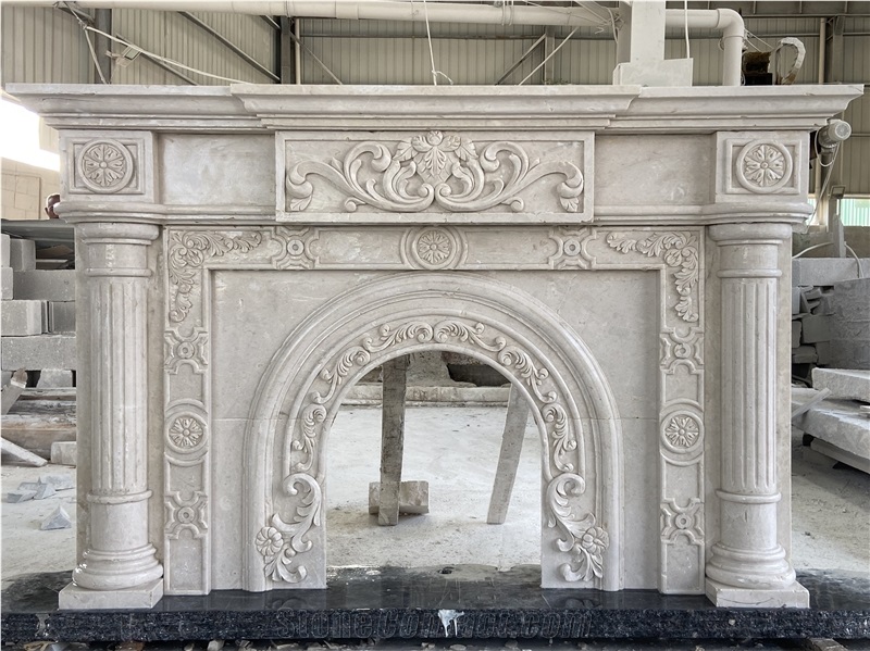 Marble Fireplace Sculpture Mantel Fireplace