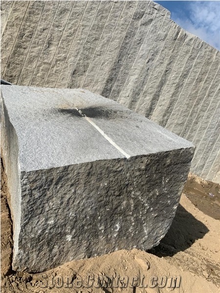 Bergama Grey Granite Rough Quarry Blocks