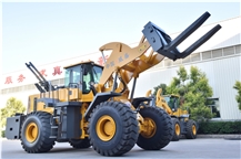 Forklift Loader, Lift Truck Loader for Stone Blocks, Block Loader