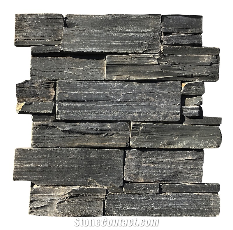 Cement Mesh Stacked Stone Veneer Ledger Panel  Wall Cladding