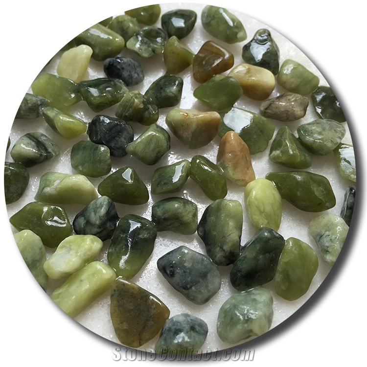 green jade mini pebble for aquarium decoration