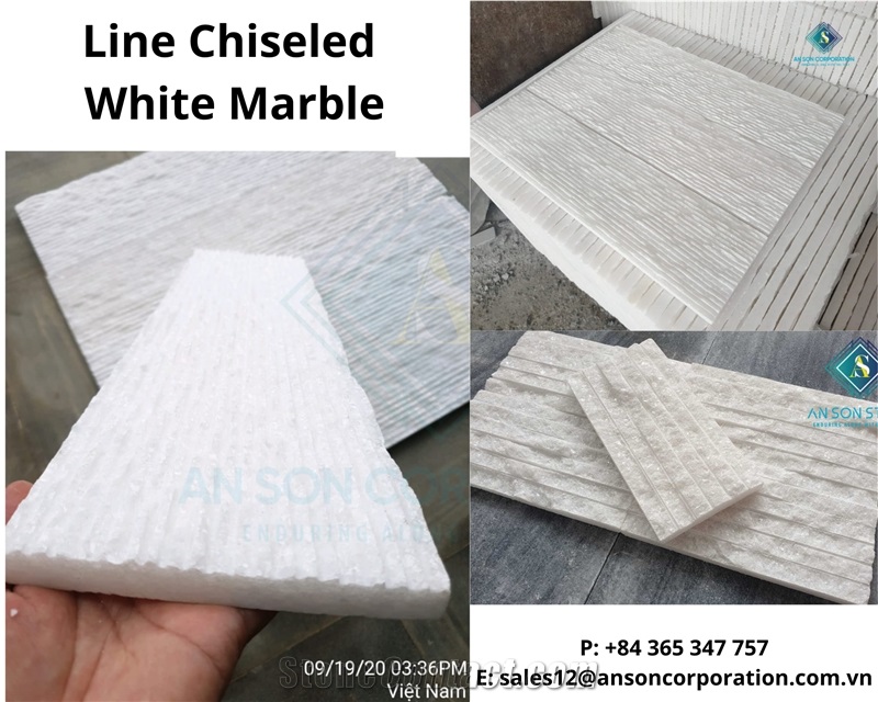 Big Discount Big Promotion For Line Chiseled White Marble