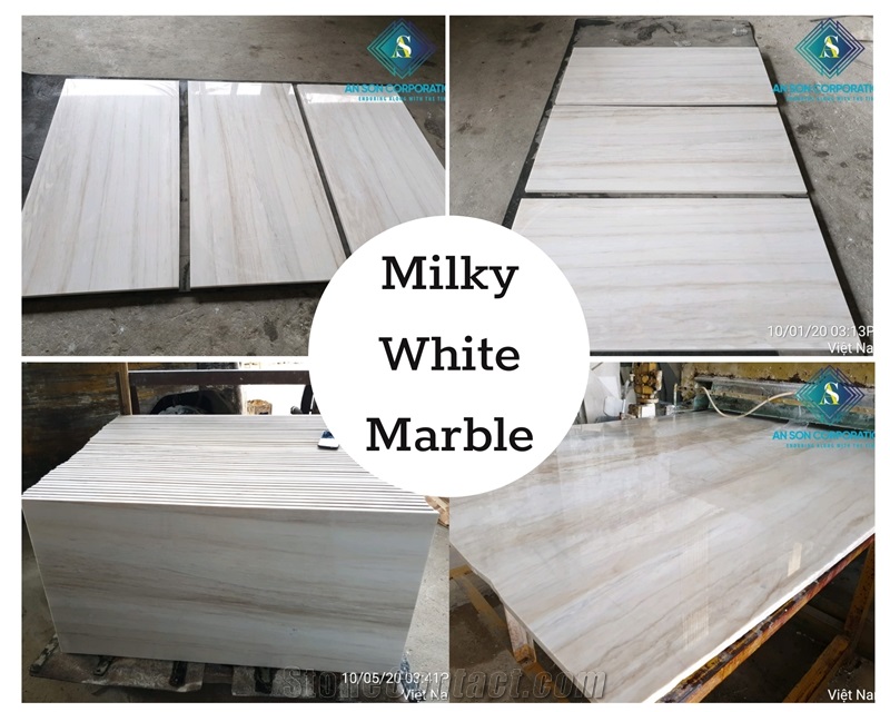Big Discount For Milky White Marble Tiles & Slabs 