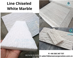Great Promotion Great Deal For Line Chiseled White Marble