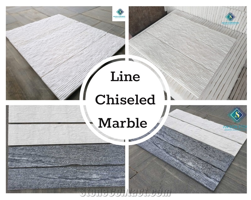 Hot Sale Hot Deal For Line Chiseled Marble Wall Panel