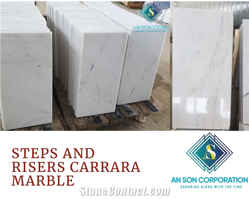 Steps And Risers Carrara Marble For Stairs 